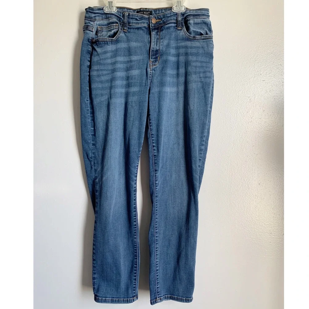 Judy Blue Boyfriend Fit Jeans Whiskering 13/31 Women Mid Rise 30x27